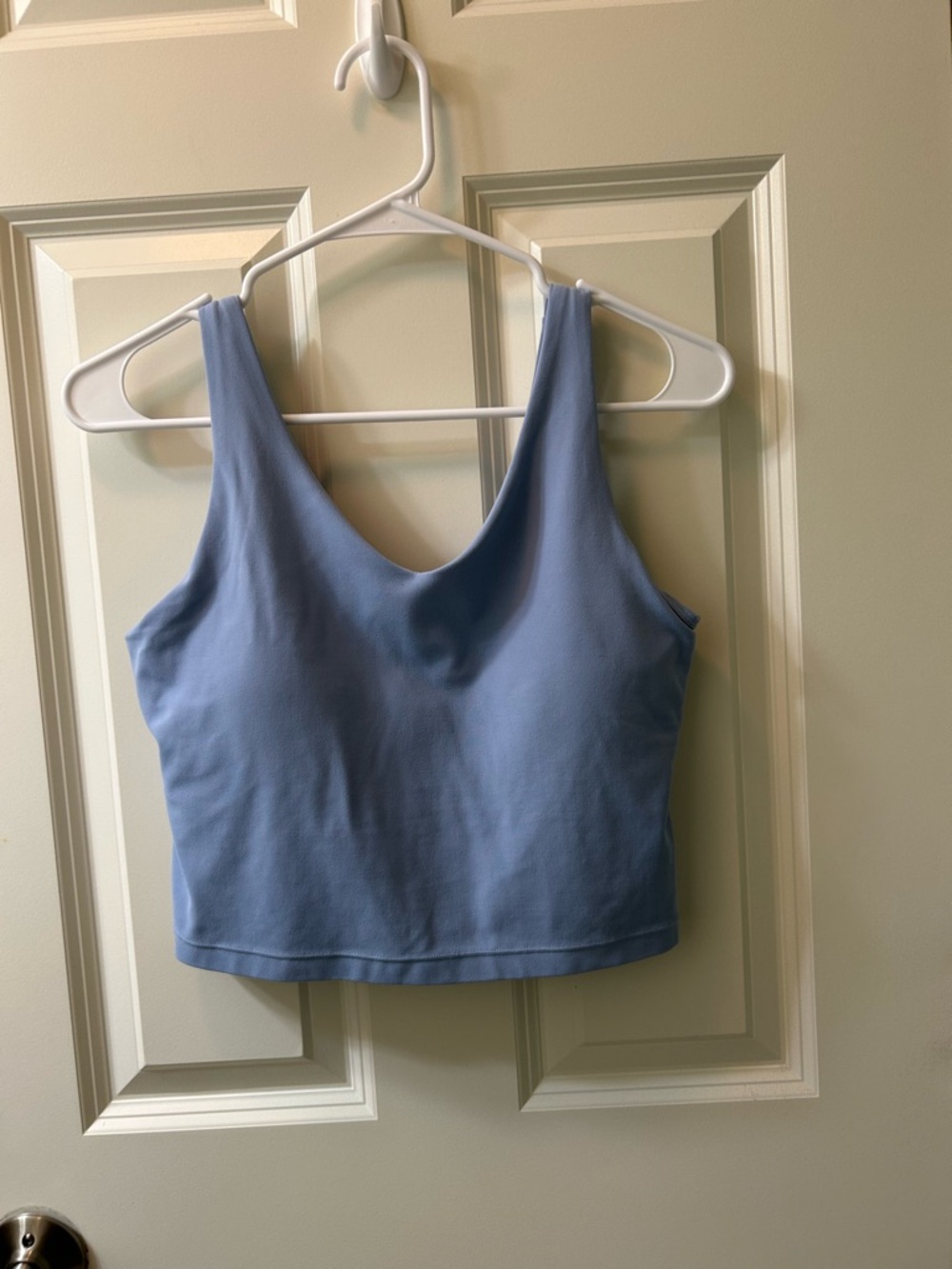 Athleta Light Blue Scoop-Neck Cropped Tank